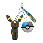Pokemon plush: pair keychain BALL FREAK Umbreon x Moon Ball