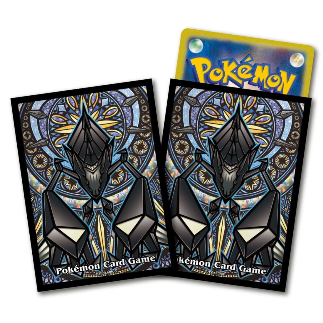 stained glass pokemon cards Pokemon Card Sleeves Stained Glass Style; Necrozma