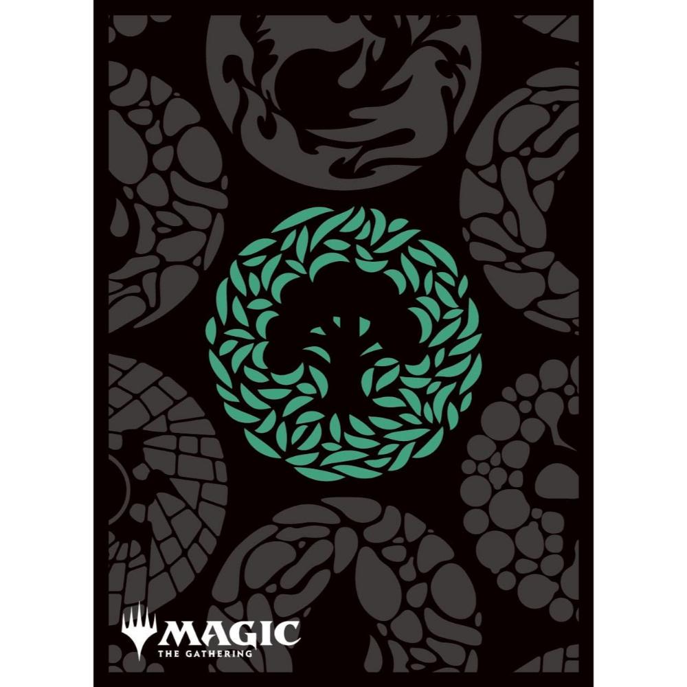 green card sleeves MTG Card Sleeves MANA MINIMALIST Green Mana (Pattern) – miyabihobby
