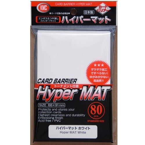 KMC Hyper Matte WHITE Sleeves (Mat-type 80 Pcs for Standard Size) miyabihobby KMC Hyper Matte WHITE Sleeves (Mat-type 80 Pcs for Standard Size) miyabihobby