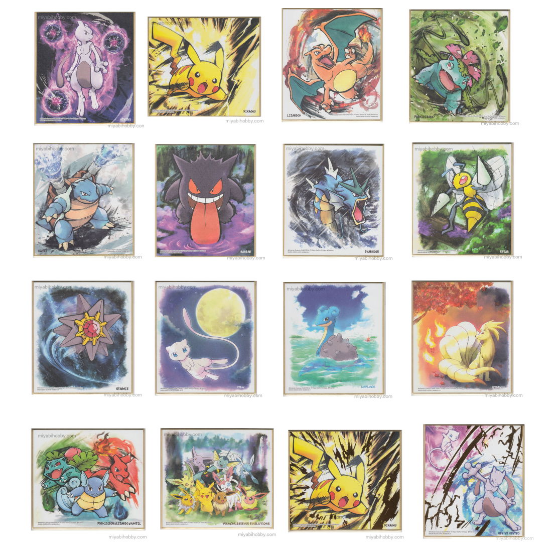 pokemon shikishi booster box Pokemon Shikishi Art Boards Part1 16pcs Set (ALL Include)