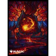 MTG Card Sleeves: Stain Glass Ver. Mountain (80 Sleeves/Pack)